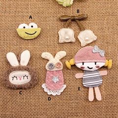 かわいい韓国バニースイートガールヘアピンブローチヘッドバンドアクセサリーアクセサリー diy ヘアピン靴と帽子バッグ装飾