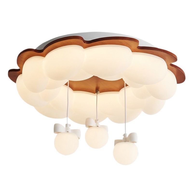 Lámpara de techo de nube de crema Lámpara de habitación de estilo antiguo francés de estilo creativo