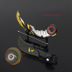 Valorent Periphery Valorant 2021 Competition Edition Claw Knife with Leather Case Toy Alloy Weapon Model 15cm 