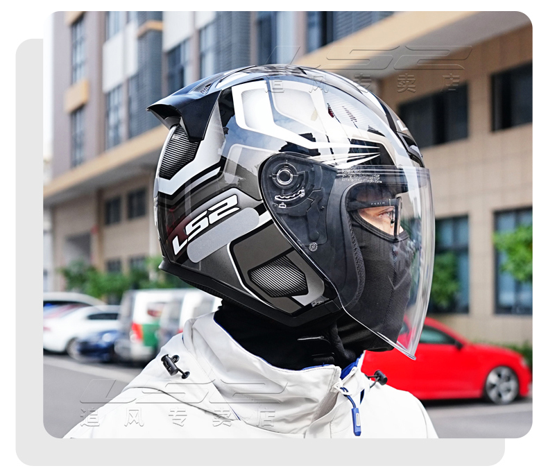 LS2 Half Helmet Large Size Four Seasons Motorcycle Helmet 3C Certified