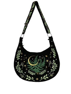 Capacious one-shoulder bag, shoulder bag, with embroidery