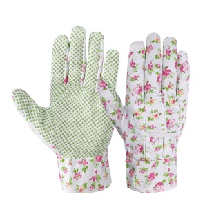 Cross-Border Gardening Gloves Garden Gloves Labor Protection Gloves Printed Pvc Dot Beads Anti-Slip Wholesale