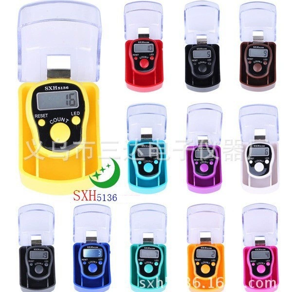 Высокое качество ручной счетчик с светодиодным светом светящийся кольцо 12 цветов опциональный ручной счетчик кольца 1040 #