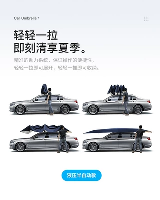Car clothing Car Awning Car Parasol Sun - navy-42-meters-semi-automatic