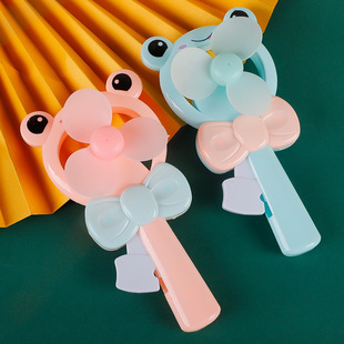 Children's summer cute cartoon hand pressure hand crank mini fan handheld small portable portable student dormitory
