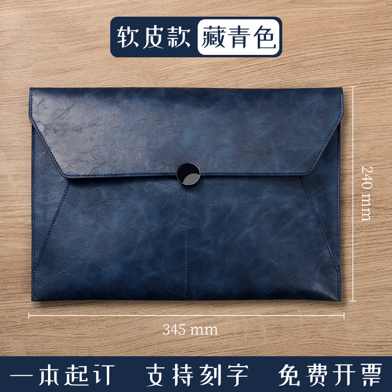 Bolsas de archivos transfronterizas a4 bolsas de archivos portátiles de cuero de negocios bolsas de archivos de contrato bolsas de archivo se pueden imprimir logotipos fijos