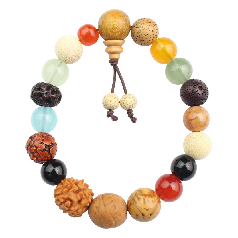 Eighteen Seed Bracelet Hangzhou Lingyin Same-style Duobao Bodhi Buddha Beads Five Generations Men and Women Couple Bracelet Jewelry Eighteen