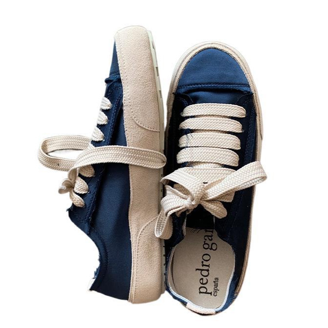 Q-Elastic Comfortable Summer Spanish Silks and Satins Shoes Genuine Leather Women's Casual Thick-Soled Versatile Two-Wear Niche Design Sneakers