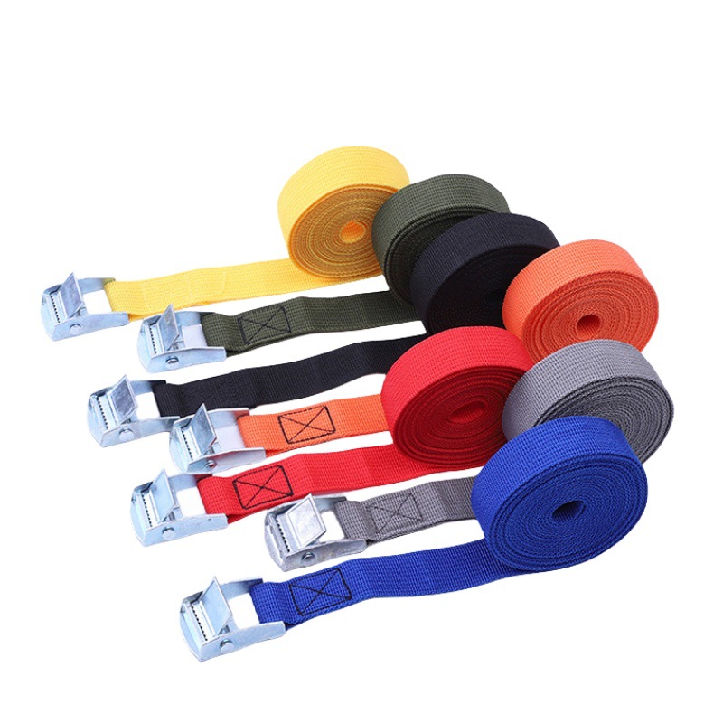 Spot personalizado 25mm * 1 m correa de hebilla a presión de aleación de zinc correa de fijación de carga gruesa correa elástica de camión