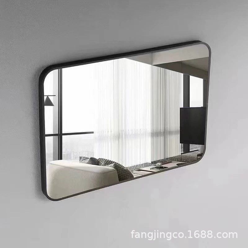 Зеркало для ванной комнаты с рамкой из алюминиевого сплава, настенное декоративное зеркало для ванной комнаты в отеле, настенное зеркало с рамкой, настенное зеркало для умывальника, зеркало для ванной комнаты