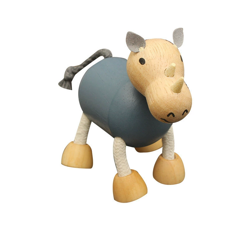 Wooden realistic constructor, farm, doll, early education