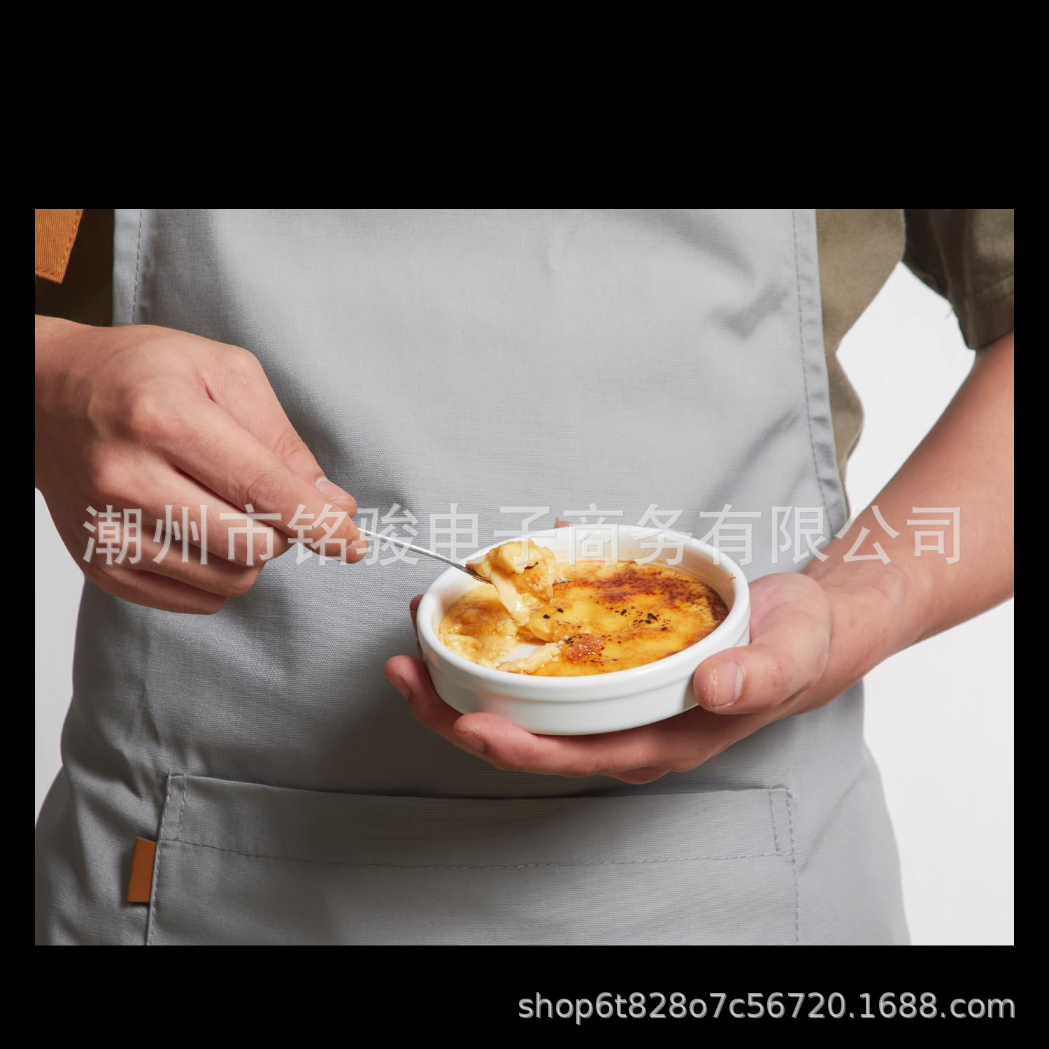 Bandeja para hornear de cerámica, pudín de caramelo, bandeja para hornear de postre, horno resistente a altas temperaturas, horno microondas, plato de porcelana, vajilla fácil de limpiar