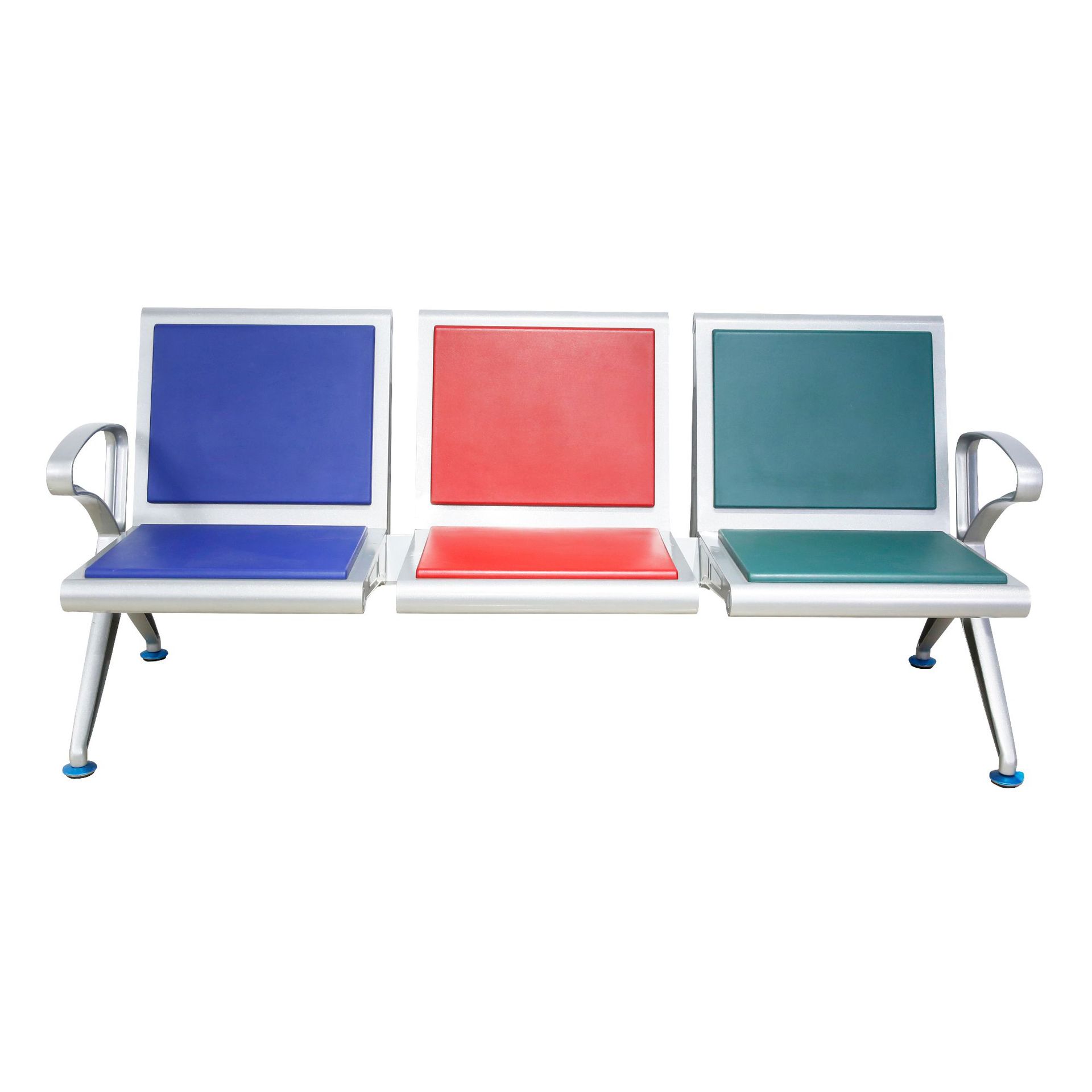 Fábrica al por mayor del aeropuerto estación de autobuses cojín de cuero Silla de fila pública acero laminado en frío esqueleto de metal Hospital infusión Silla de espera