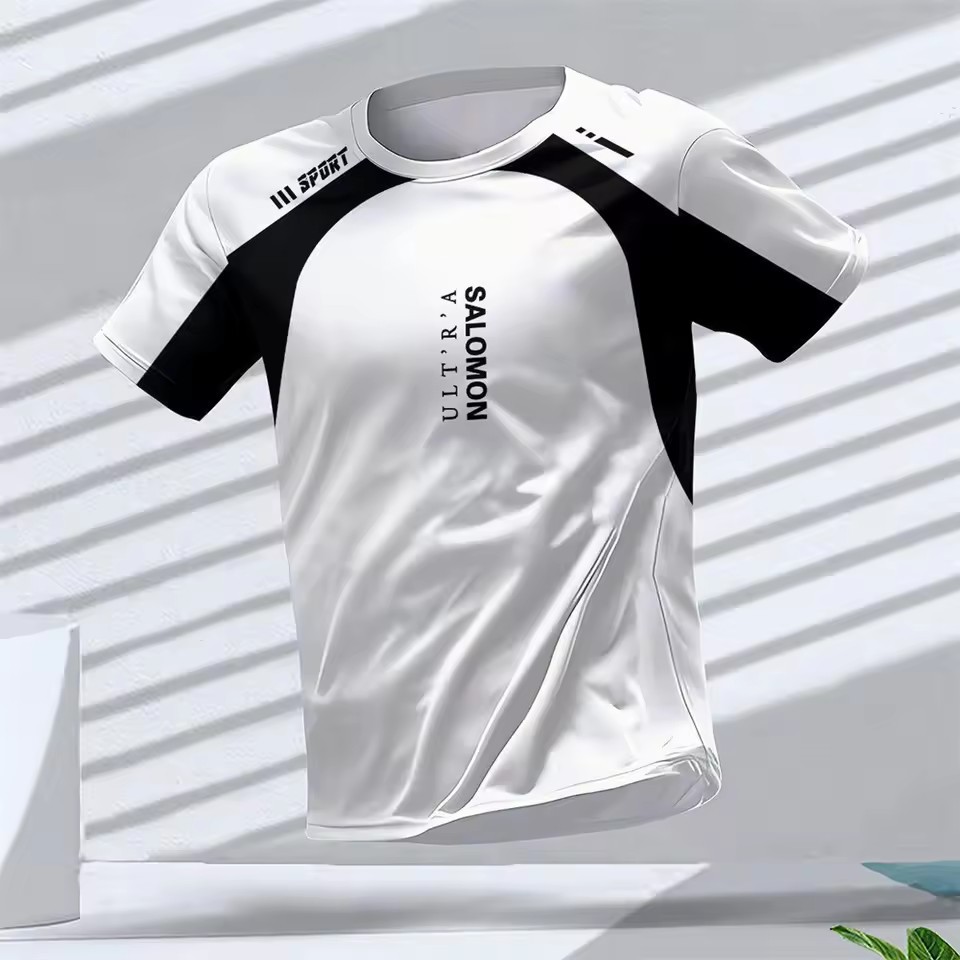 Europa y América AliExpress Cross-border hombres deportes de verano malla suelta transpirable y deshumidificación manga corta cuello redondo camiseta impresión 3D
