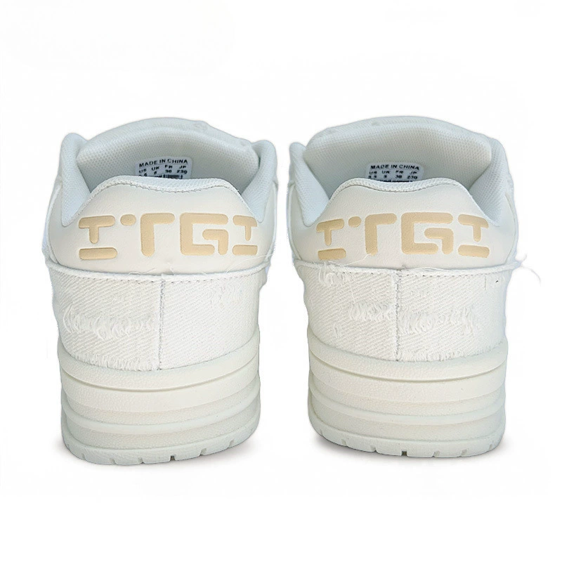 Tide, retro skateboard for students, universal white shoes, for beloved