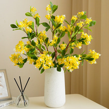 仿真桂花绿植假树叶拍摄装饰工程批发瓶插花设计装饰户外拍照道具