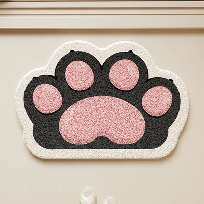 Avtomobil döşəmə paspasları — Home Bathroom Bathroom Plush Mat - black-cat-with-claws-4060cm-imitation-cashmere
