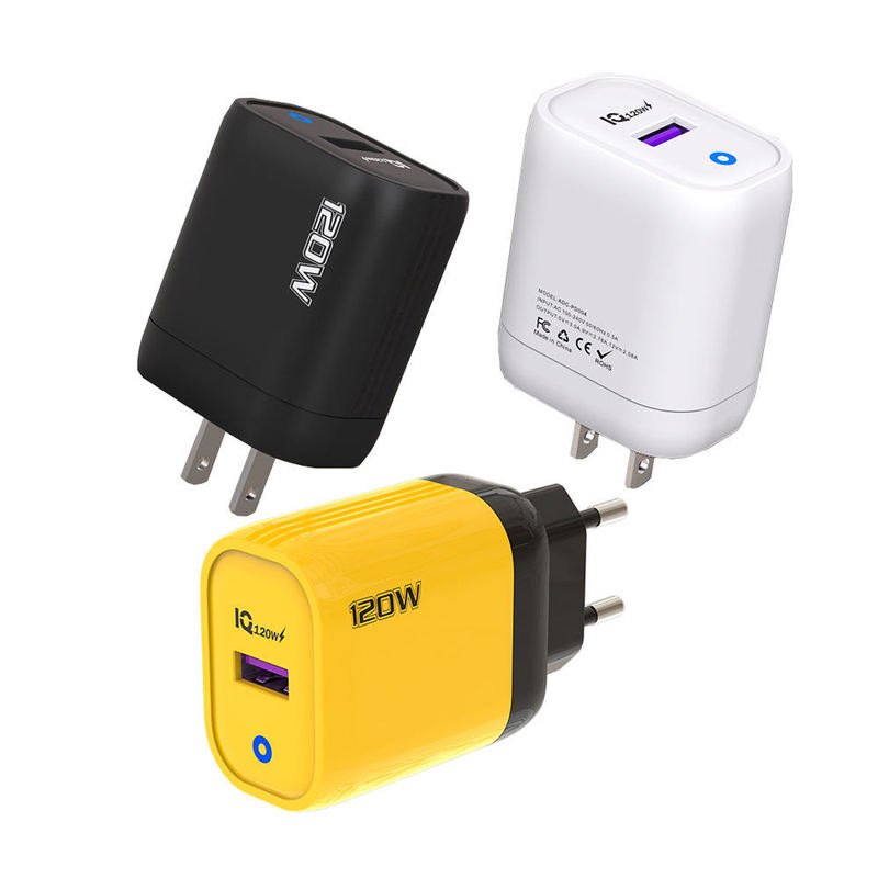 120W Full Protocol Charger Adapter Qc3.0 Fast Charging Eu/Us/Uk Plug Wholesale