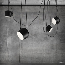 北欧小鼓吊灯创意个性服装店咖啡馆吊灯现代餐厅橱窗LED多头灯具