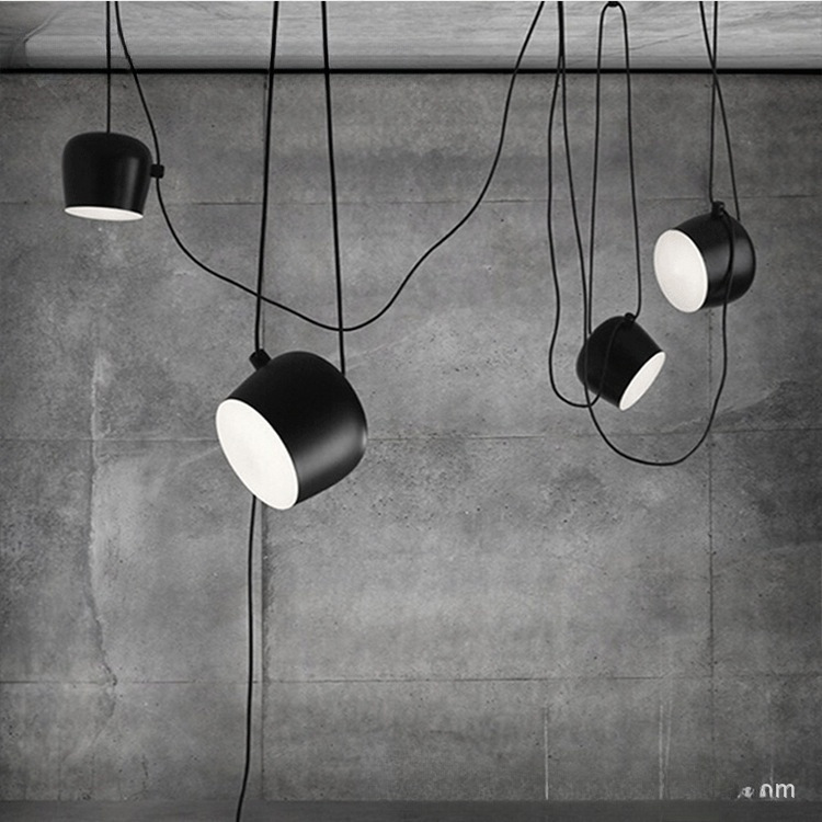 北欧小鼓吊灯创意个性服装店咖啡馆吊灯现代餐厅橱窗LED多头灯具