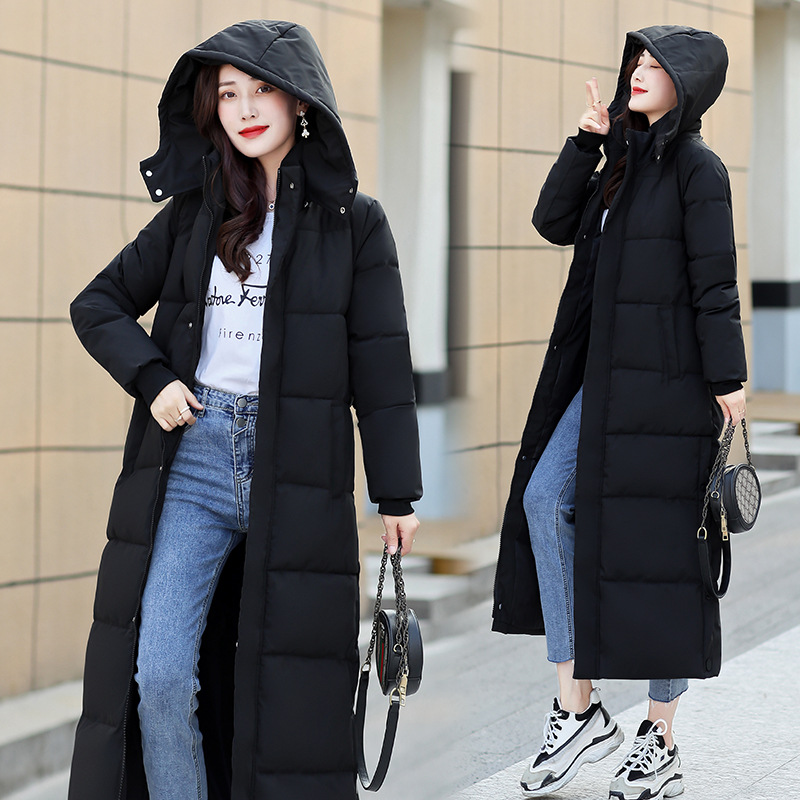 Abrigo acolchado de algodón para mujer 2022 Otoño e Invierno Nuevo estilo coreano suelto más tamaño de mujer sobre la rodilla abrigo engrosado Abrigo acolchado de algodón para mujer