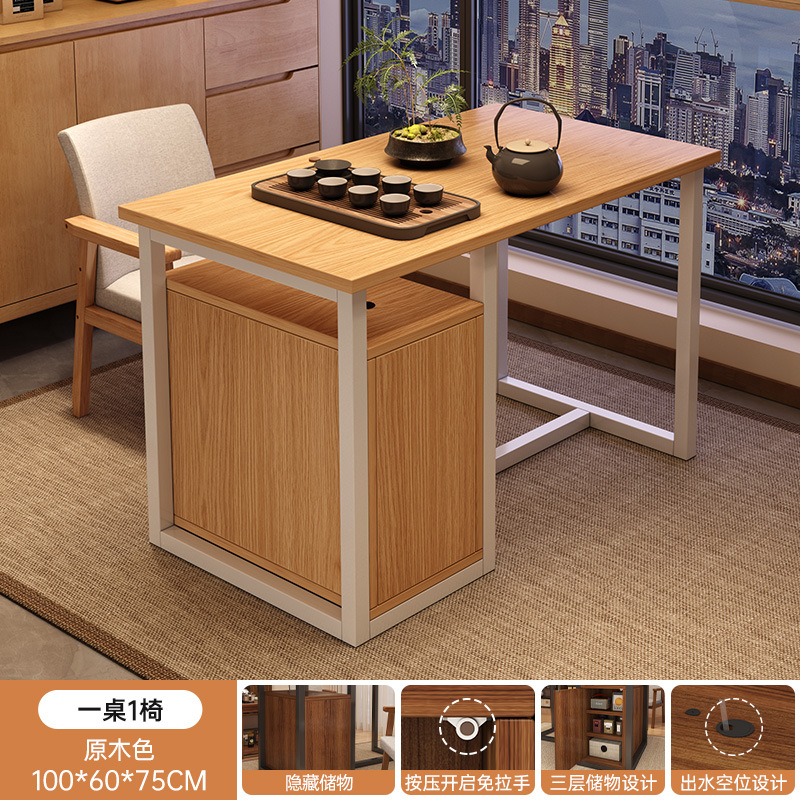 Balcón pequeña mesa de té combinación de mesas y sillas 2025 nuevo tipo de mesa de té sala de estar pequeña casa té doméstico hacer té mesa de té kung fu