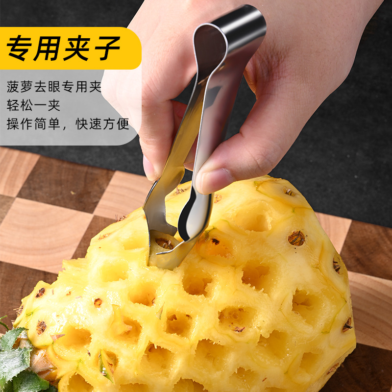 Ojos cortar un cuchillo de piña cuchillo de caña de azúcar de piña al por mayor pelador de acero inoxidable