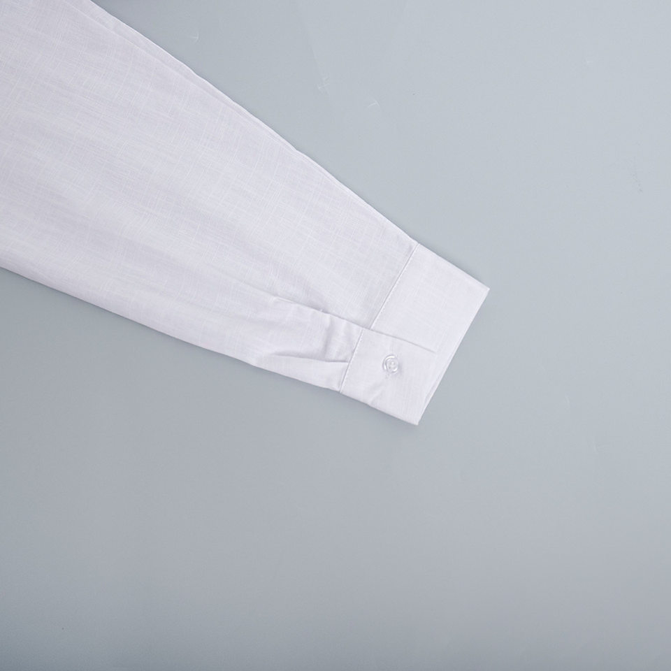 Bộ áo sơ mi dài tay rộng rãi kèm quần dài cotton phong cách thường ngày — Màu trắng nhạt, hồng, màu cà phê, màu trắng chi tiết 49