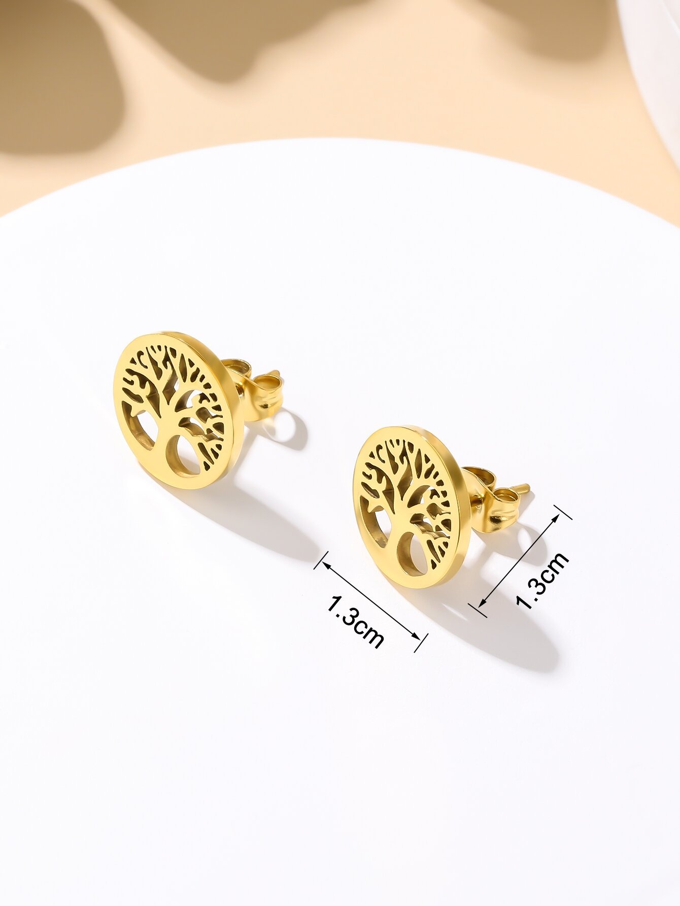 Title 3, Ladies Round Lucky Life Tree Earrings Beautifu...