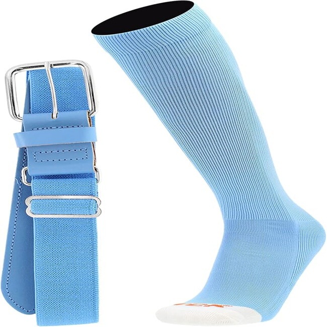 Softball or Baseball Socks and Belt Set - Youth and Adult Sizes for Boys and Girls Softball or Baseball Socks and Belt Set - Youth and Adult Sizes for Boys and Girls