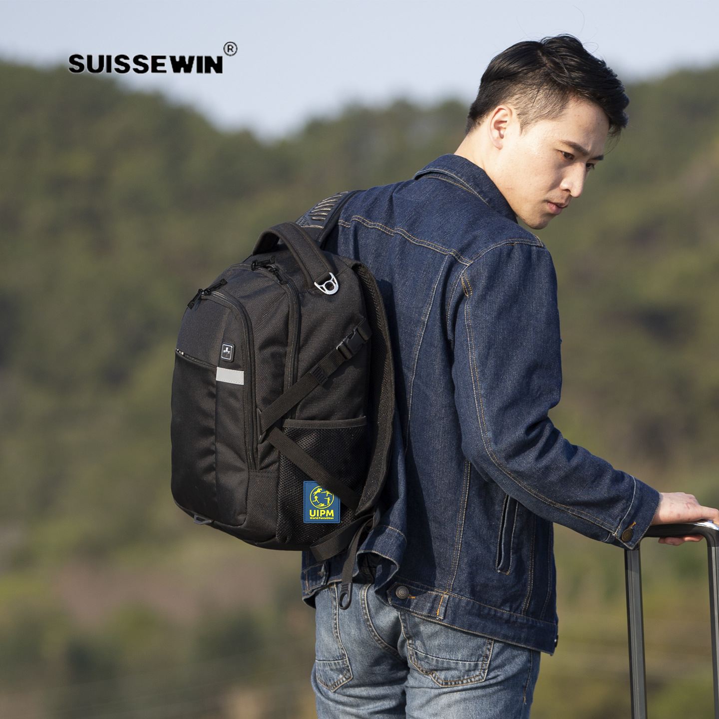 Xiangxing Suissewin Business Computer Backpack Junior High School Student Backpack Men's Backpack Wear-Resistant and Water-Repellent