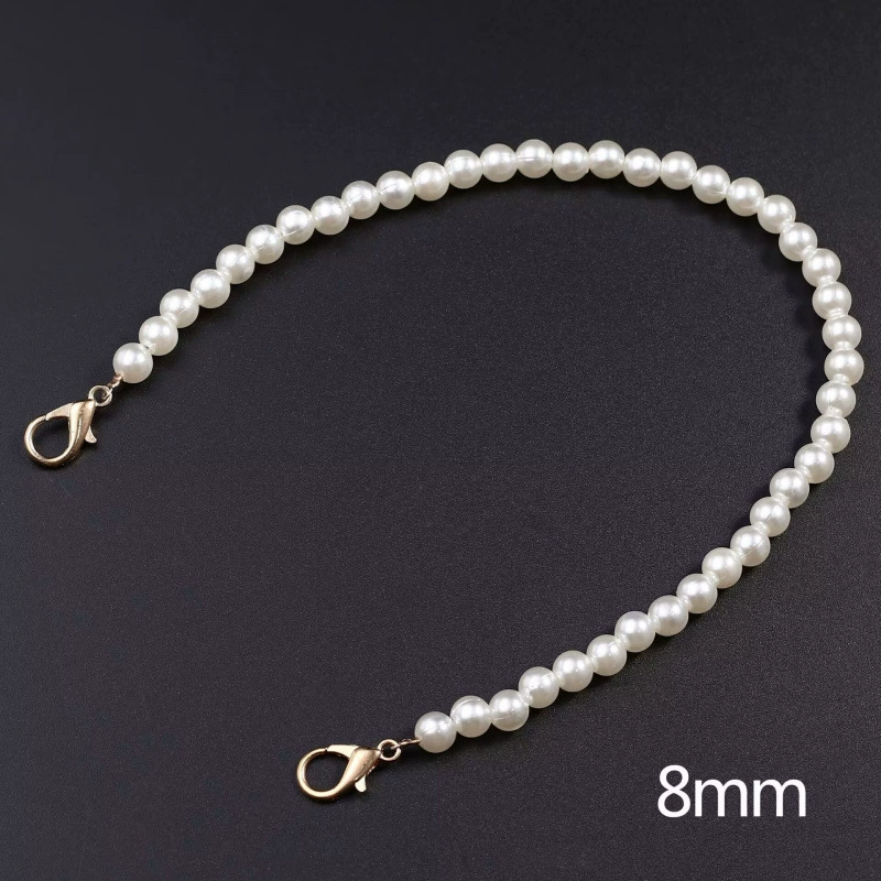 Chain from pearl, long bag accessory, shoulder bag, straps