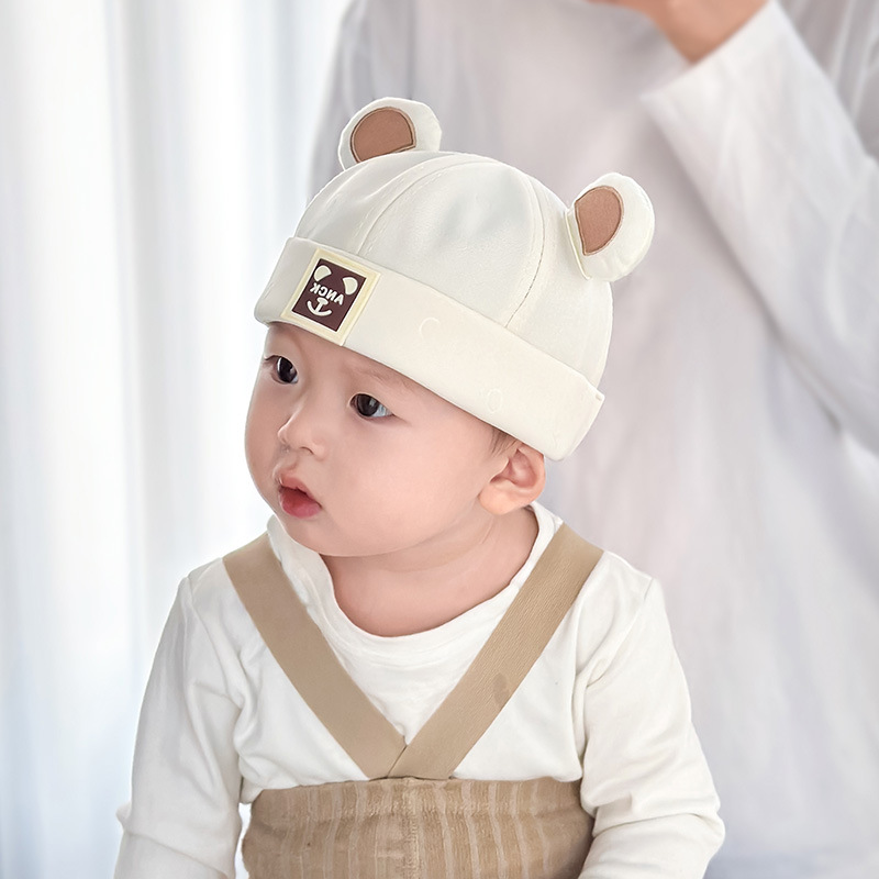 Sombrero para bebés primavera y otoño lindo pequeño niño Sombrero de primavera bebé delgado para salir a respirar gorra de piel de melón para niños