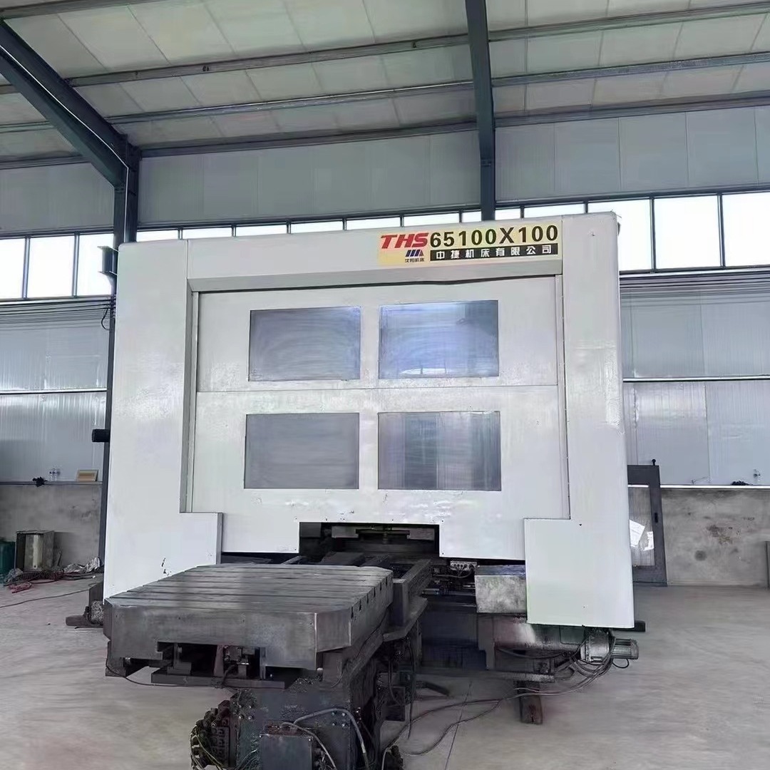 出售二手中捷THS65100x100卧式加工中心主轴转速5000刀库:60把