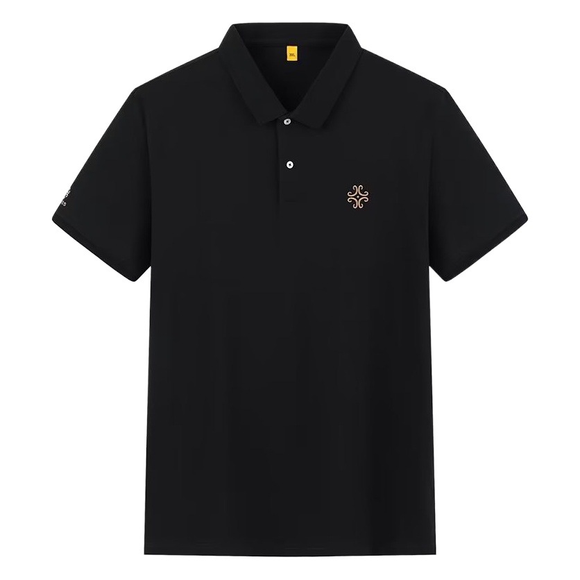 Más tamaño de los hombres ropa verano gordo T gordo hombre negocio casual manga corta Polo bordado solapa superior cercanías