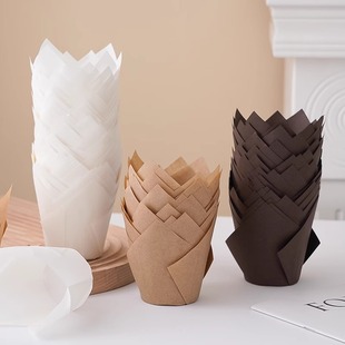 Tulip paper cup Amazon hot selling cake holder flame cup muffin cake baking oil-proof paper holder factory wholesale