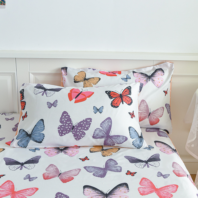 跨境家纺亚马逊速卖通ebay蝴蝶印花被套枕套三件套一件代发