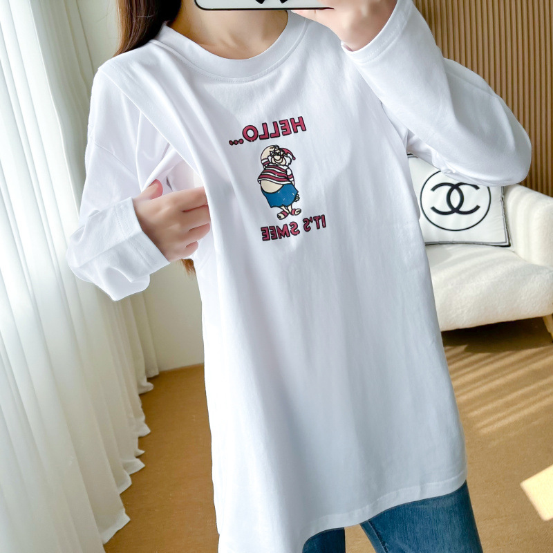 Postpartum Breastfeeding Going Out Long Sleeve T-shirt Fashionable Spring Clothes Feeding Clothes Outer Wear Top Spring and Autumn Hot Mom Western Style