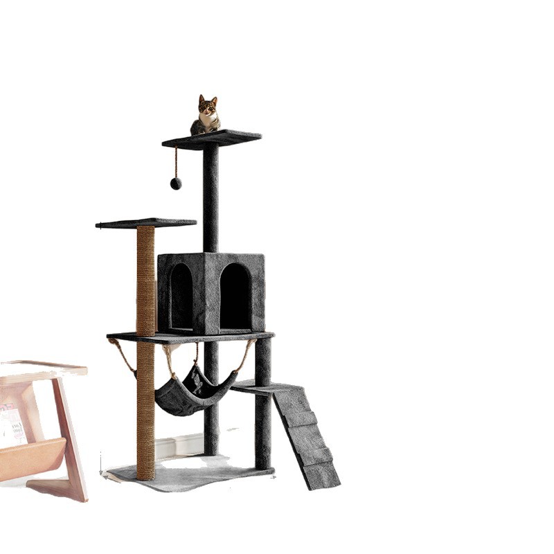Árbol para gatos, casa para gatos, plataforma de salto para gatos, juguetes para gatos, poste de sisal, poste rascador, villa para gatos, suministros para gatos, torre para gatos