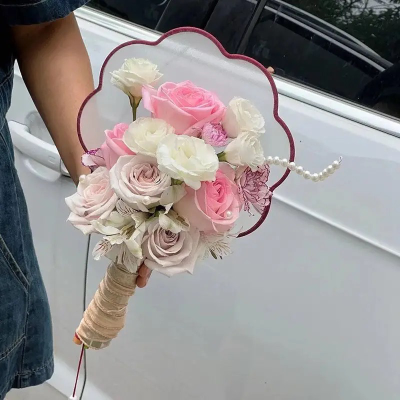 中国のバレンタインデーの結婚式の花、花嫁の手持ちの結婚式の写真、チューリップの証明書、模擬花の写真小道具|undefined