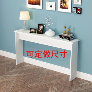 Small Long Table with Narrow Gap, Widened Table, Bedroom Wall Bedside Table, Radiator Table, Computer Table, Solid Wood Jω