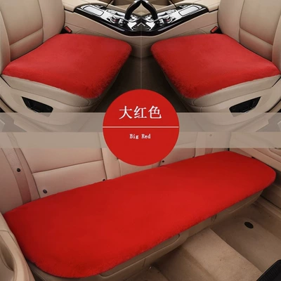 Warm Autumn and Winter Anti-Slip Universal – Wool pad - single-square-mat-bright-red-thick-and-warm