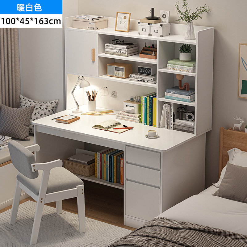 Escritorio para el hogar, estante moderno y simple, estante integral para estudiantes, dormitorio, escritura y escritura, escritorio de computadora de oficina.