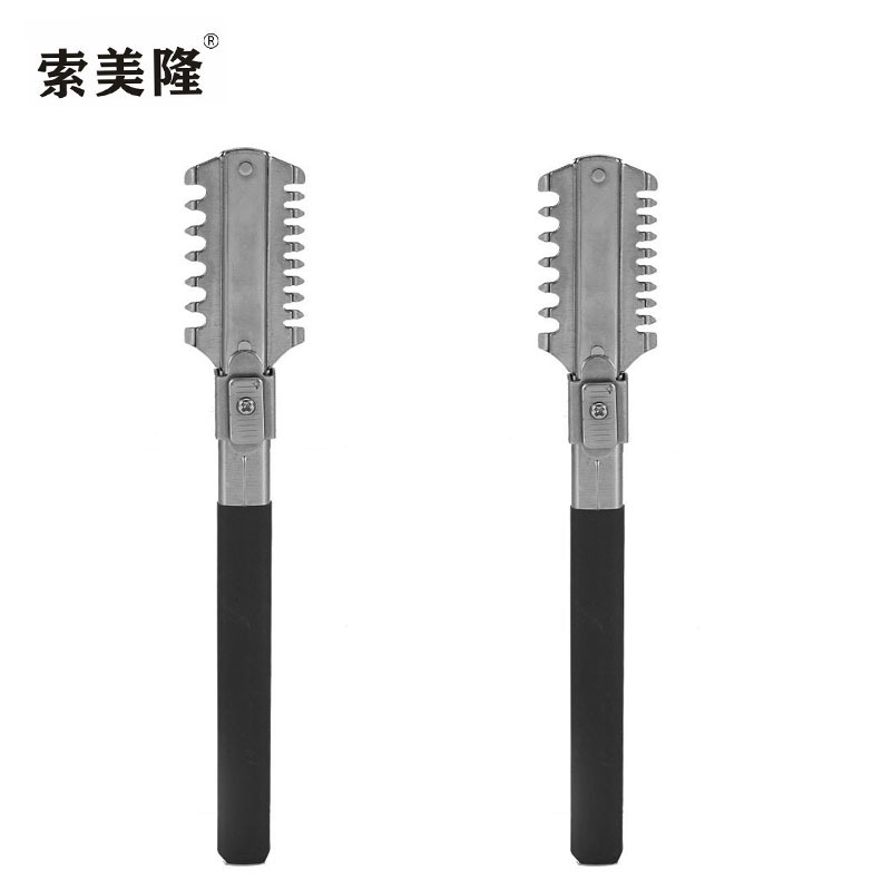 헤어 커터 홀더 양면 헤어 절단 스테인레스 스틸 미용 커터 홀더 면도 이발 커터 홀더