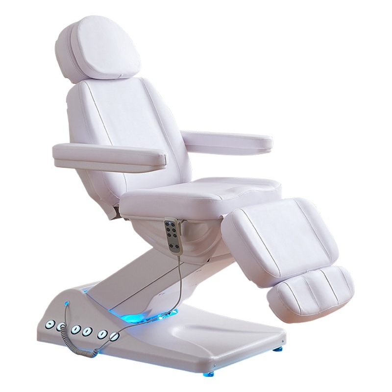 Cama de masaje y tatuaje de alta gama con suministro directo de fábrica, cama de belleza eléctrica plegable con elevación automática para salón de belleza.