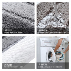 Cross-border European minimalist home carpet color-changing strip mat ultra-fiber strong water-absorbent bathroom mat bedroom living room