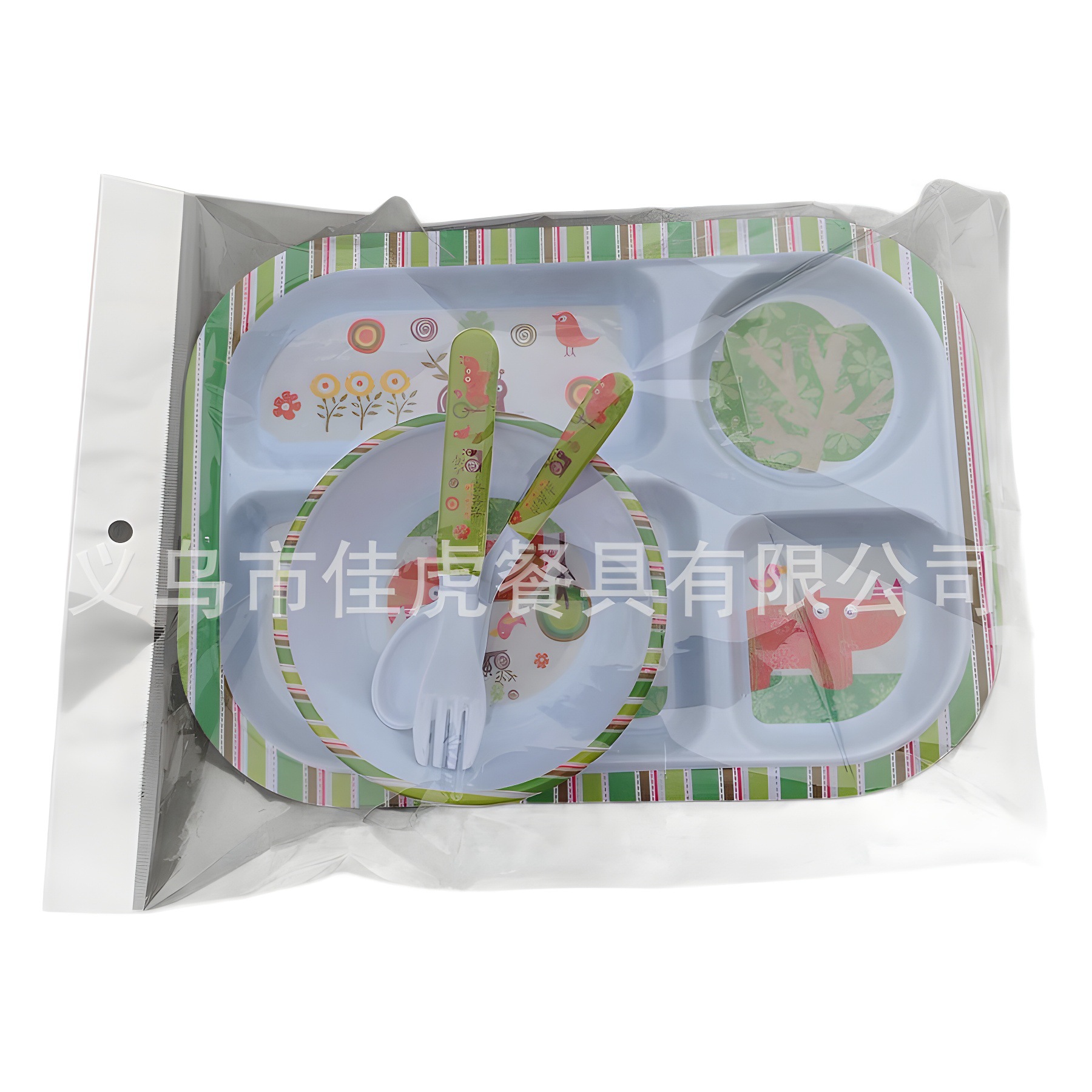 Platos de plástico de melamina platos de cuatro cuadrados platos