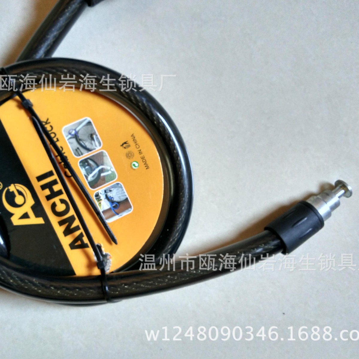 Candado de Cable de Acero para Motocicleta 18-100 de Alambre de Acero Extra Grueso