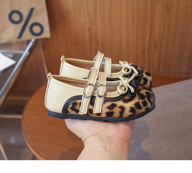 Mädchen Mary Janes Mit Leopardenmuster Weiche Lederschuhe_voghion.com