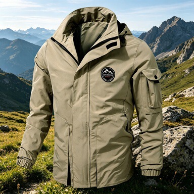 Spring and Autumn Casual Men's Coat Jacket Hooded Men's Top Outdoor Mountaineering Casual Large Size Men's 8828